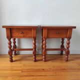 Pair of classic vintage bedside tables