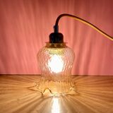 Vintage amber glass tulip walker