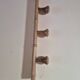 coat rack made of 3 vintage wooden hooks