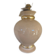 Beige cracked ceramic lamp base Le Dauphin Leffard model