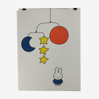 Affiche illustration miffy + mobile de Dick Bruna 1997