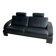 2-seater Kroken Nelo sofa in black leather, 1970s.