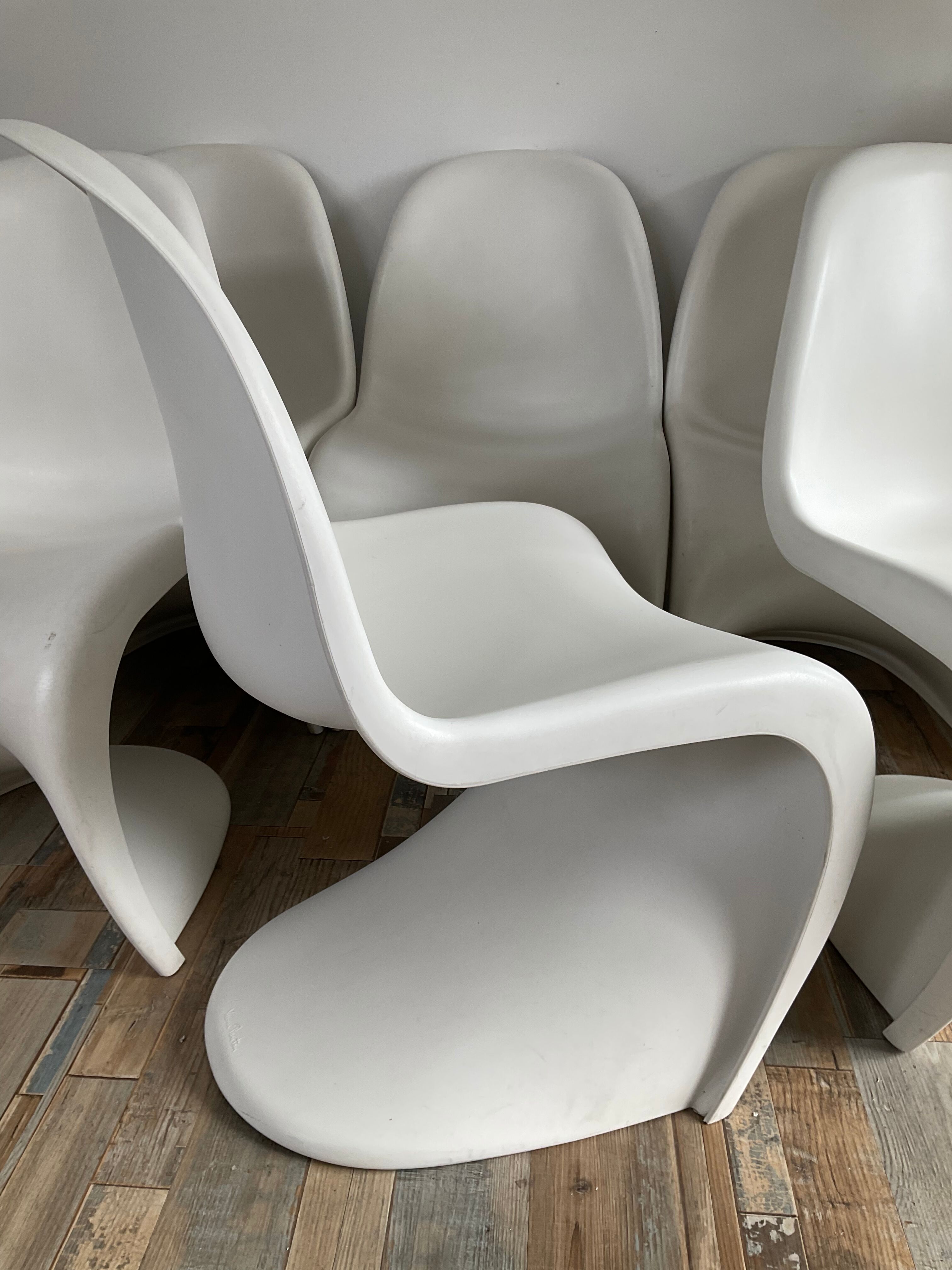 Series of 6 Verner Panton chairs for Vitra