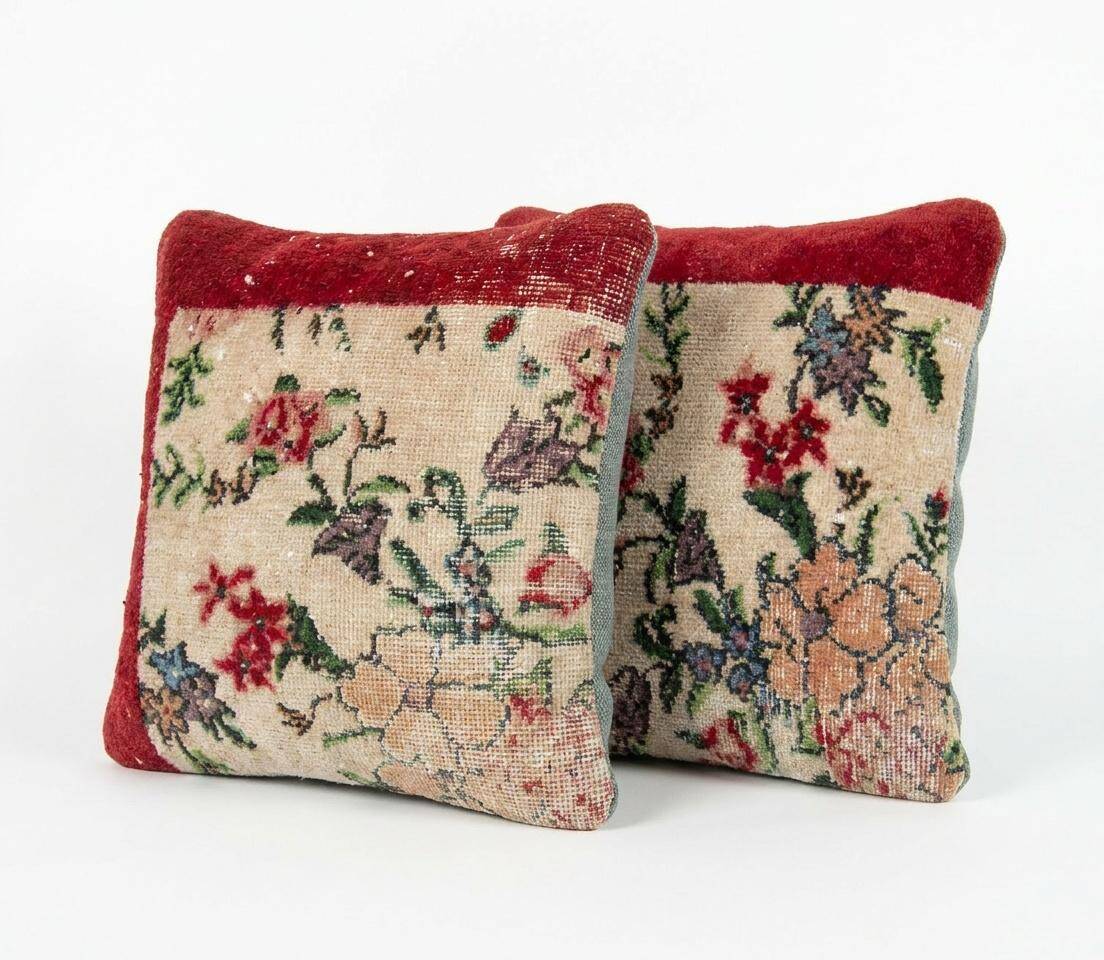 Set of 2 vintage Turkish cushion covers 51x51 cm