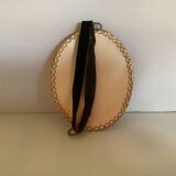 Old vintage oval dried flowers frame