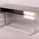 Willy rizzo , vers 1970 rare bureau à double tiroirs
