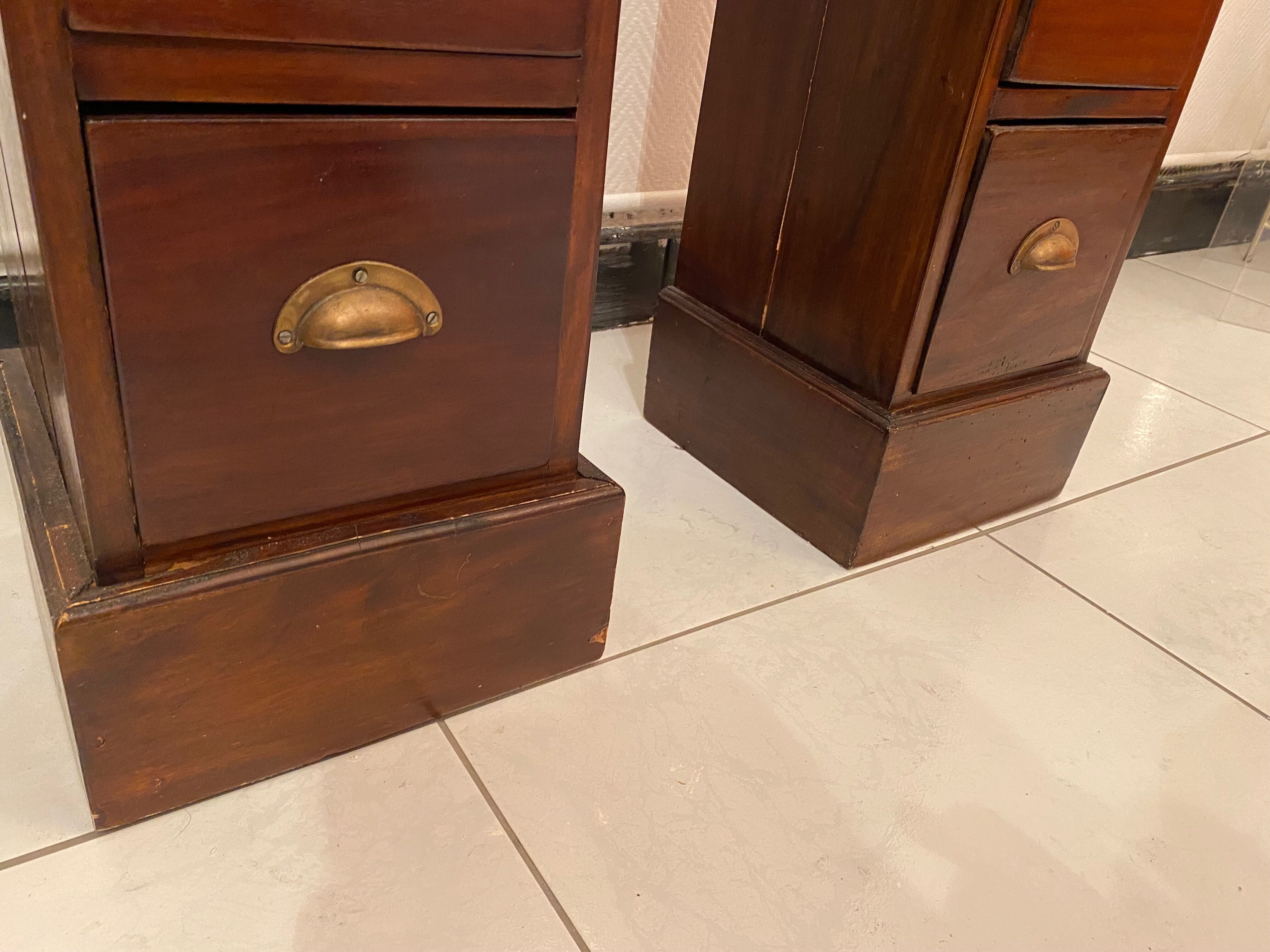 Pair of industrial furniture column 1950