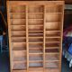 Classeur a rideaux, meuble de notaire. 3 colonnes