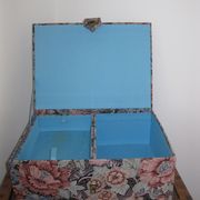 Sewing box jewelry storage fabric pattern tapestry pattern