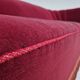 1960s, Danish 3 seater sofa, original condition, cherry-red furniture velour.