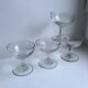 Set of 4 glasses / liquor cups in molded glass 20s