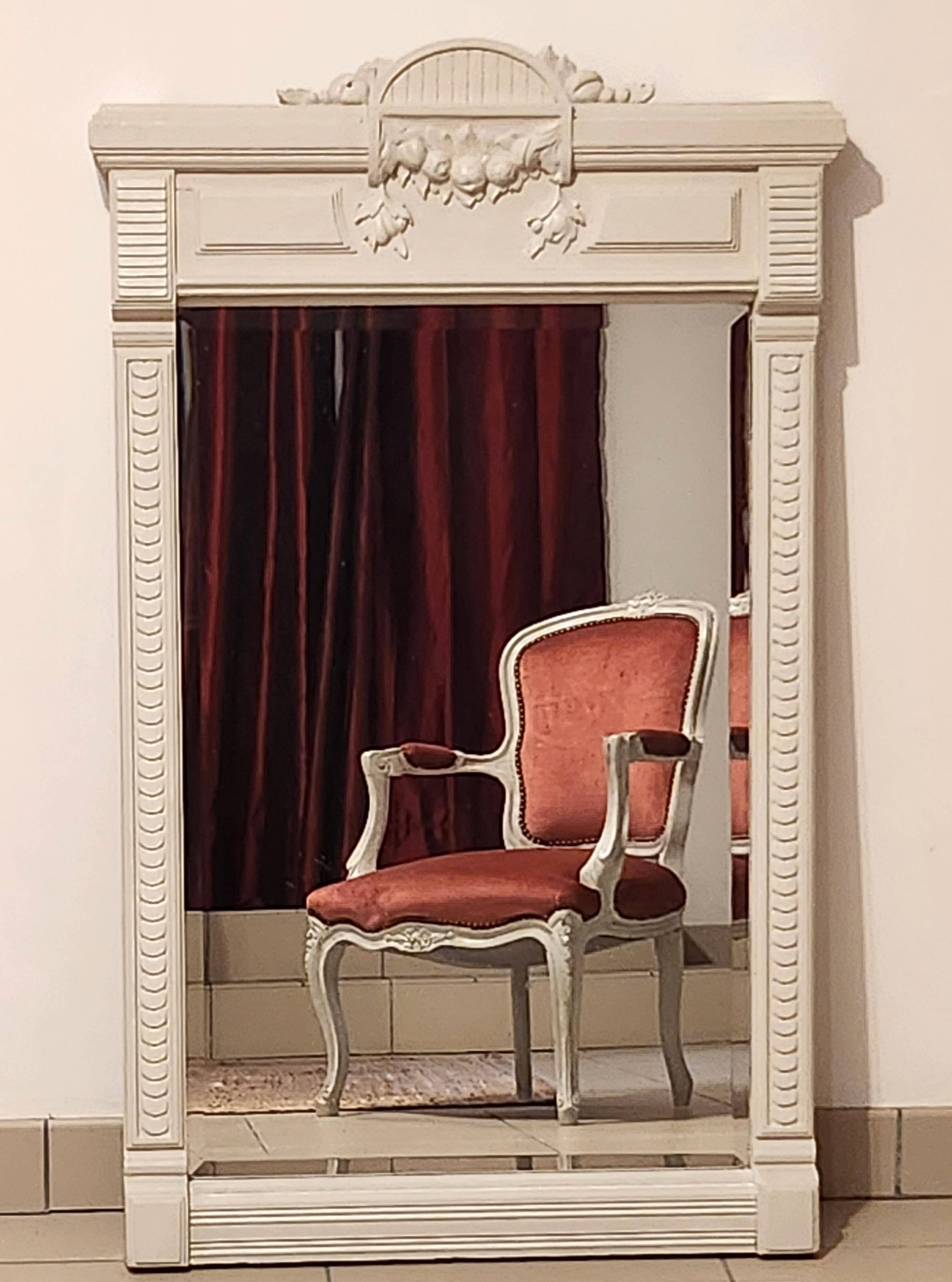 Antique trumeau mirror