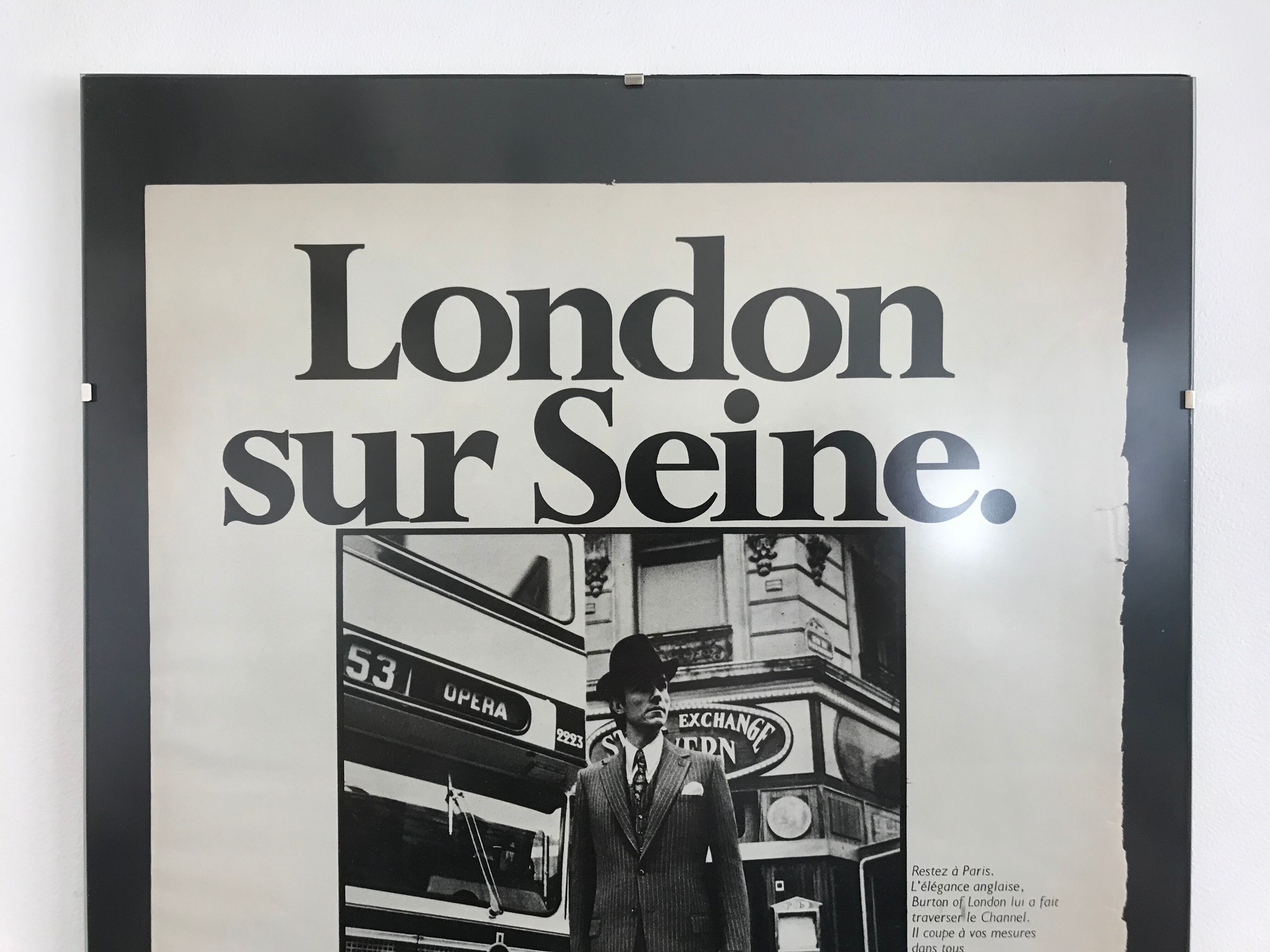 Advertising poster Burton years 50