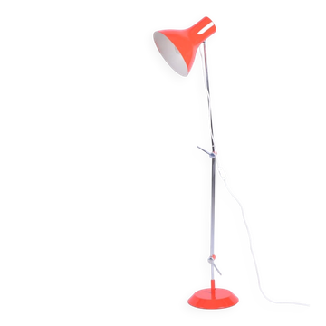 Lampadaire en chrome du milieu du siècle par j. hůrka pour napako, république tchèque, années 1950.
