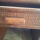 Vintage Wooden Desk and Wall Shelf Set with Rattan – Juncosa