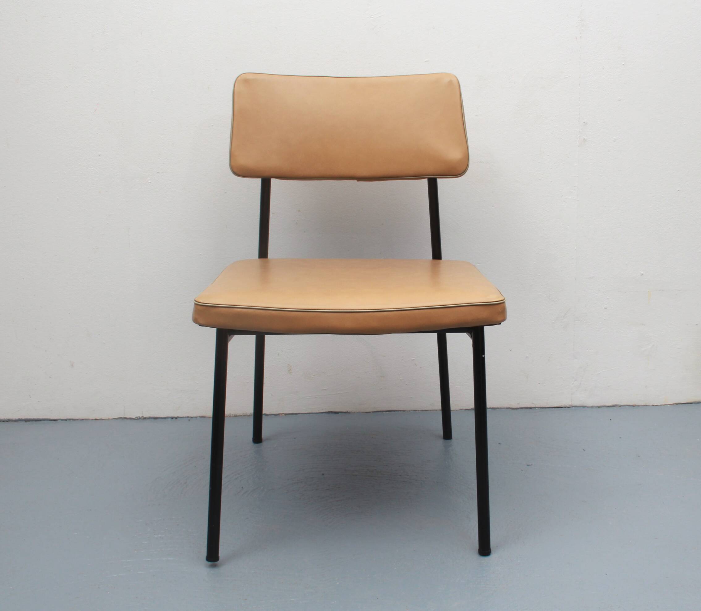 1950s chair in beige leatherette