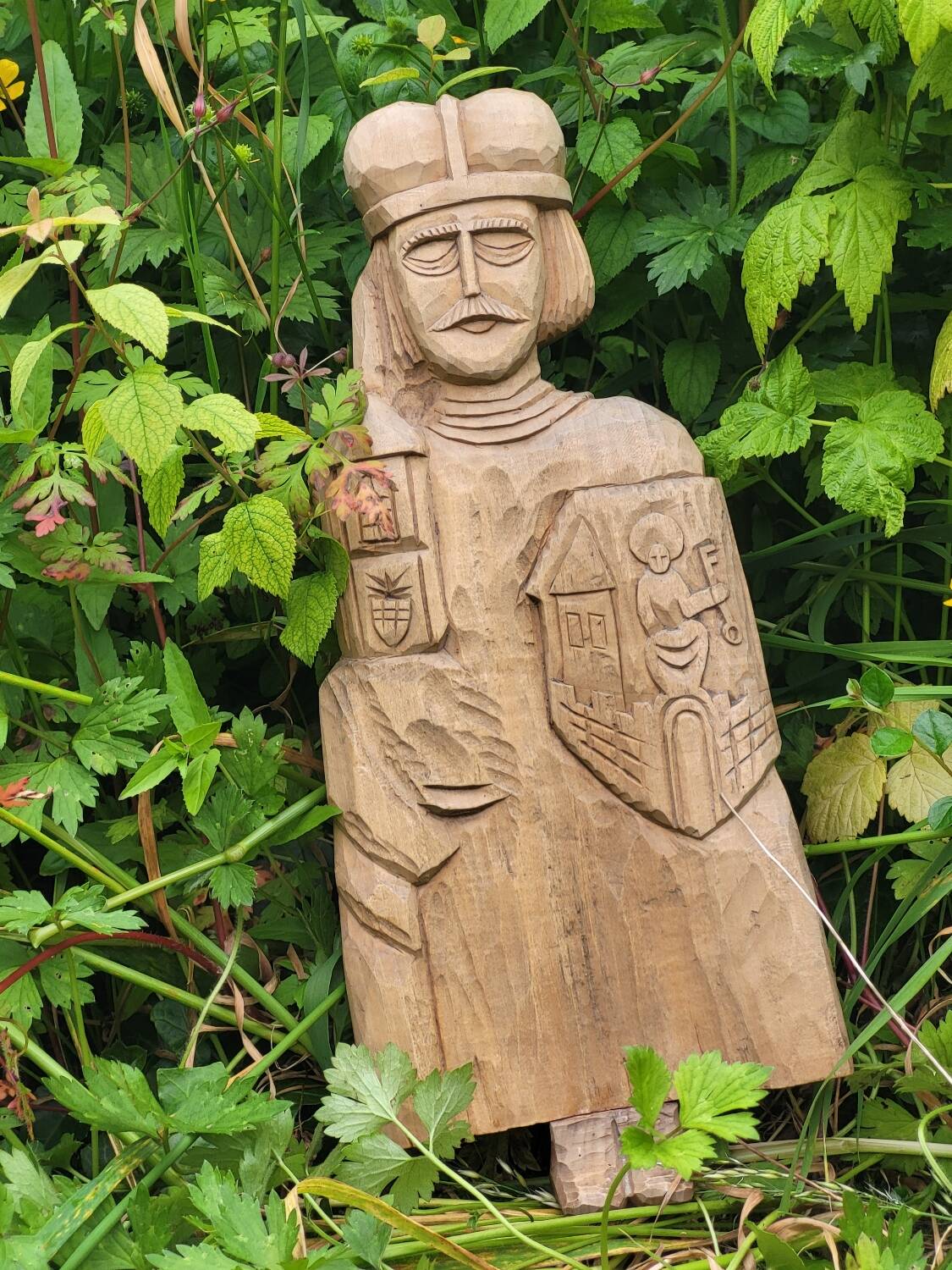Wooden religious statuette