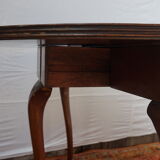 A half-moon english mahogany games table