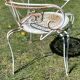 Fauteuil de jardin fer forgé vintage 1950