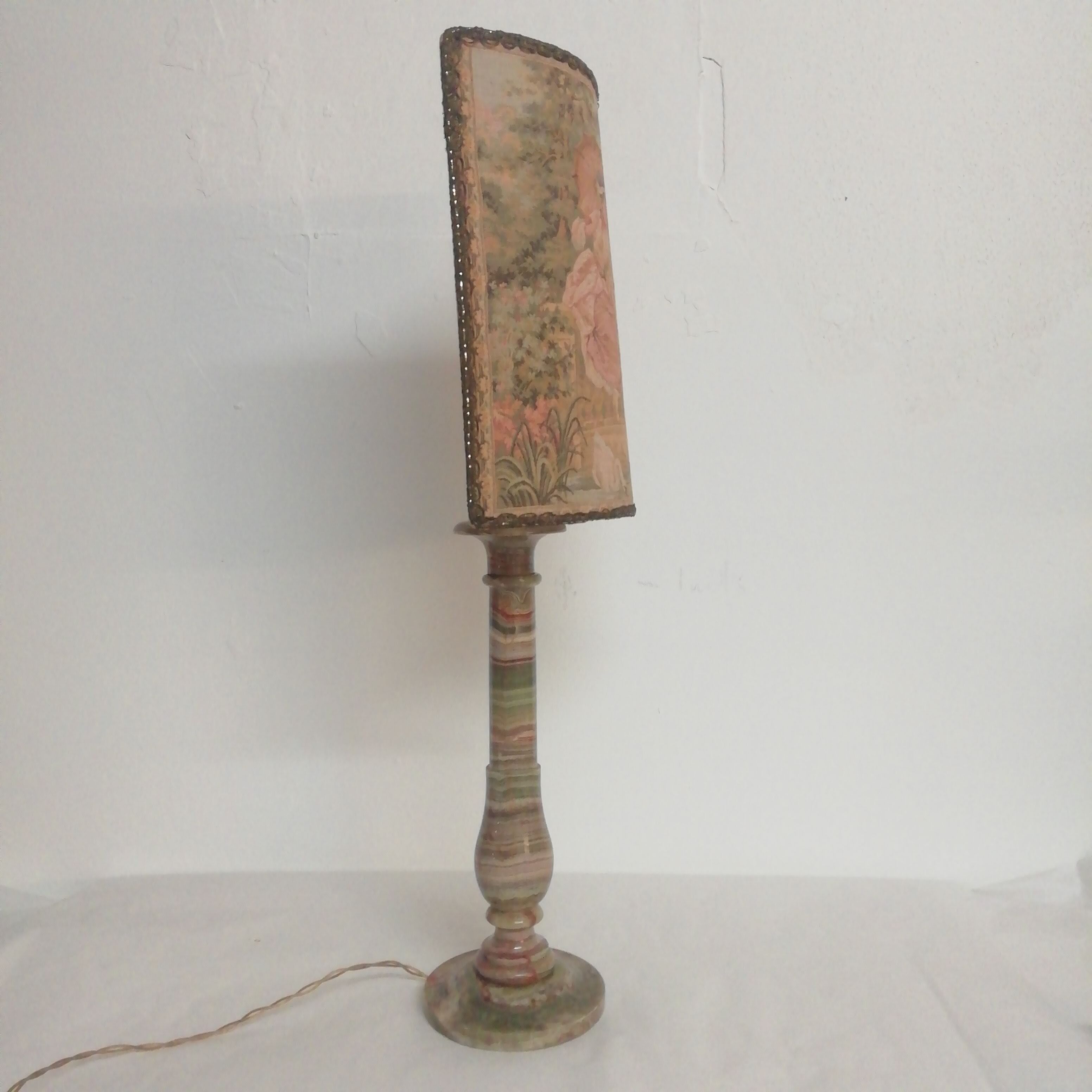 French onyx table lamp. 1950s