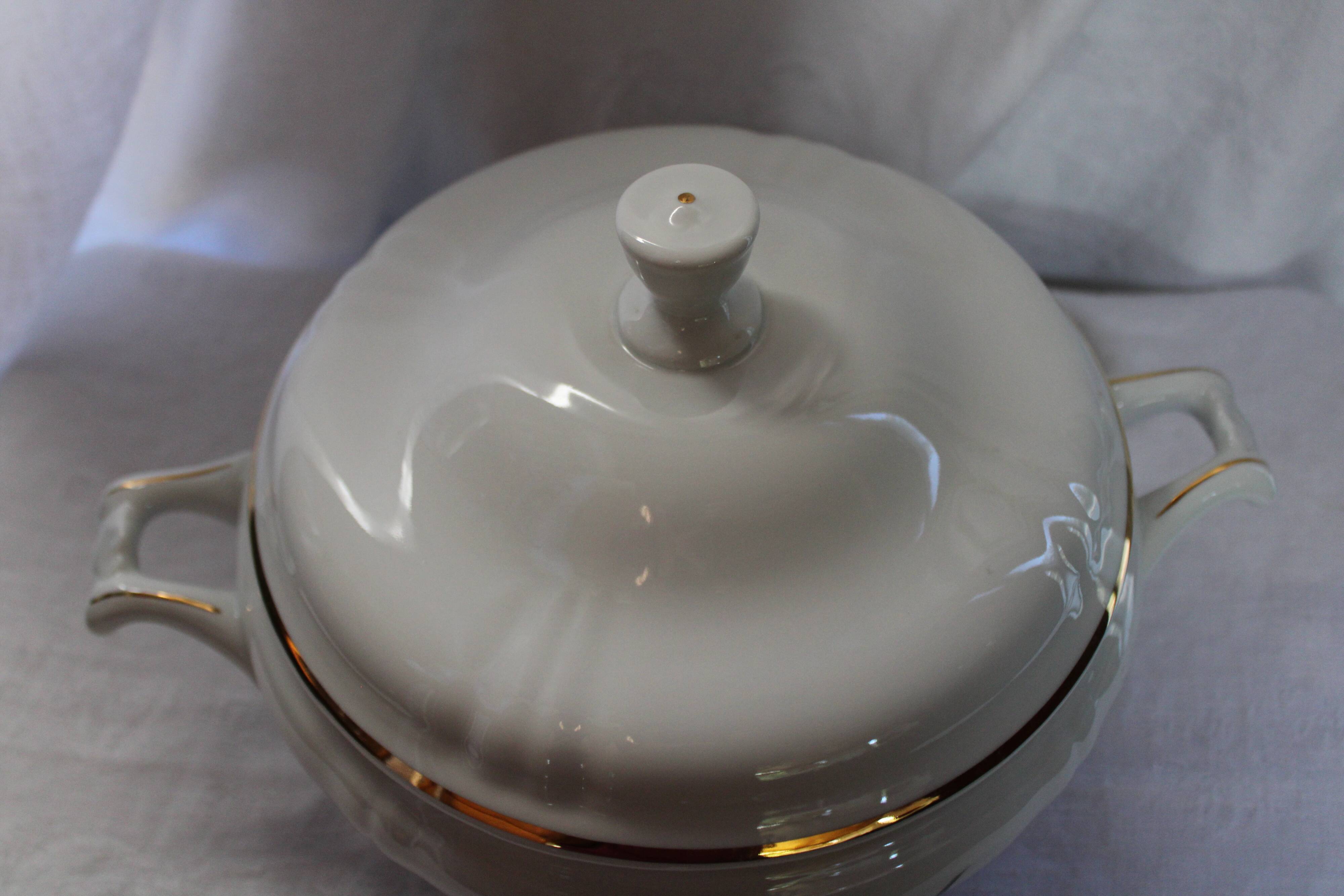 Soupière Légumier Décor épi de blé - Manufacture Royale - Porcelain