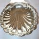 Silver-plated metal shell plate stamped Fleuron
