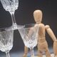 Set of 6 chiseled ribbed glasses