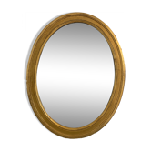 Miroir en bois ovale biseauté France décoration française 36cm