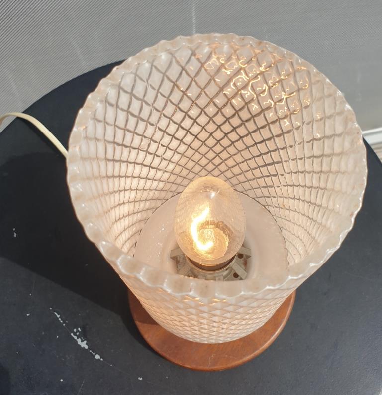 Table lamp 1960 diamond glass