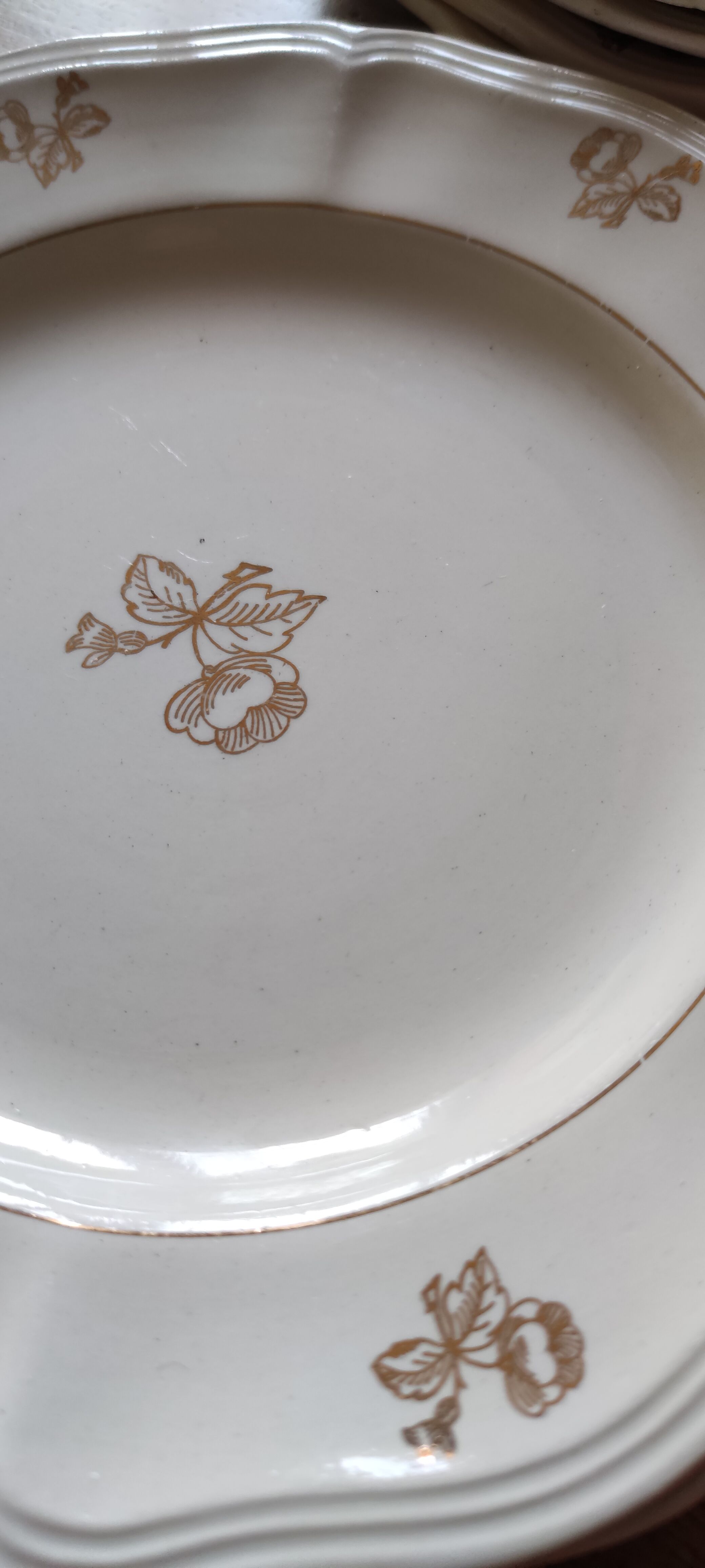 Lot of 6 dessert plates in Sarreguemines earthenware