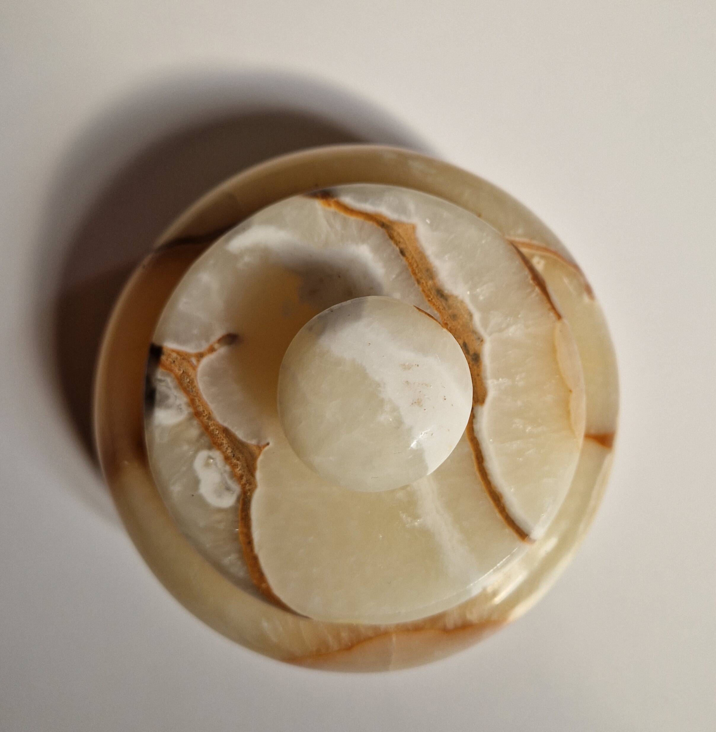 70s onyx marble candy box