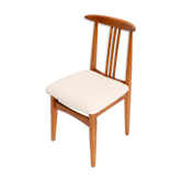 Chaise en Bouclé ivoire crème milieu du siècle par M. Zielinski, Europe, 1960s
