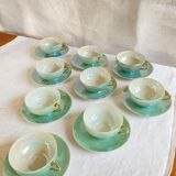 Japanese Nacrée porcelain coffee cups