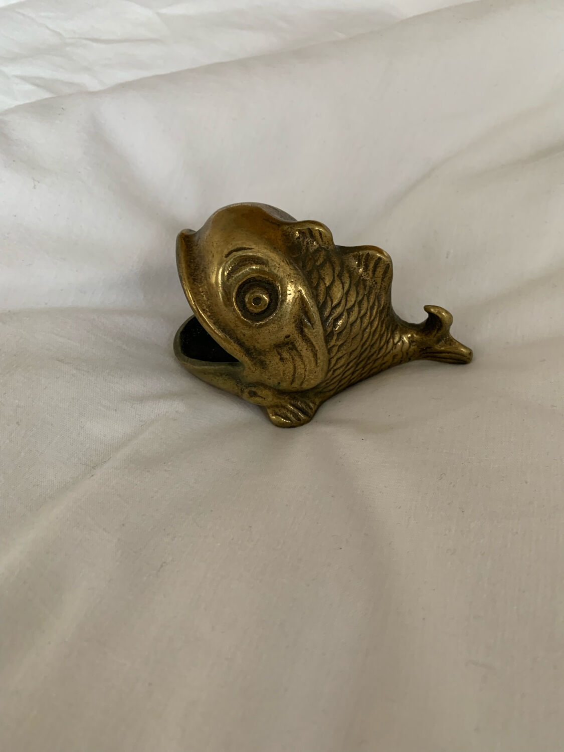 Bronze ashtray fish shaped