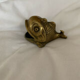 Cendrier en forme de poisson en bronze