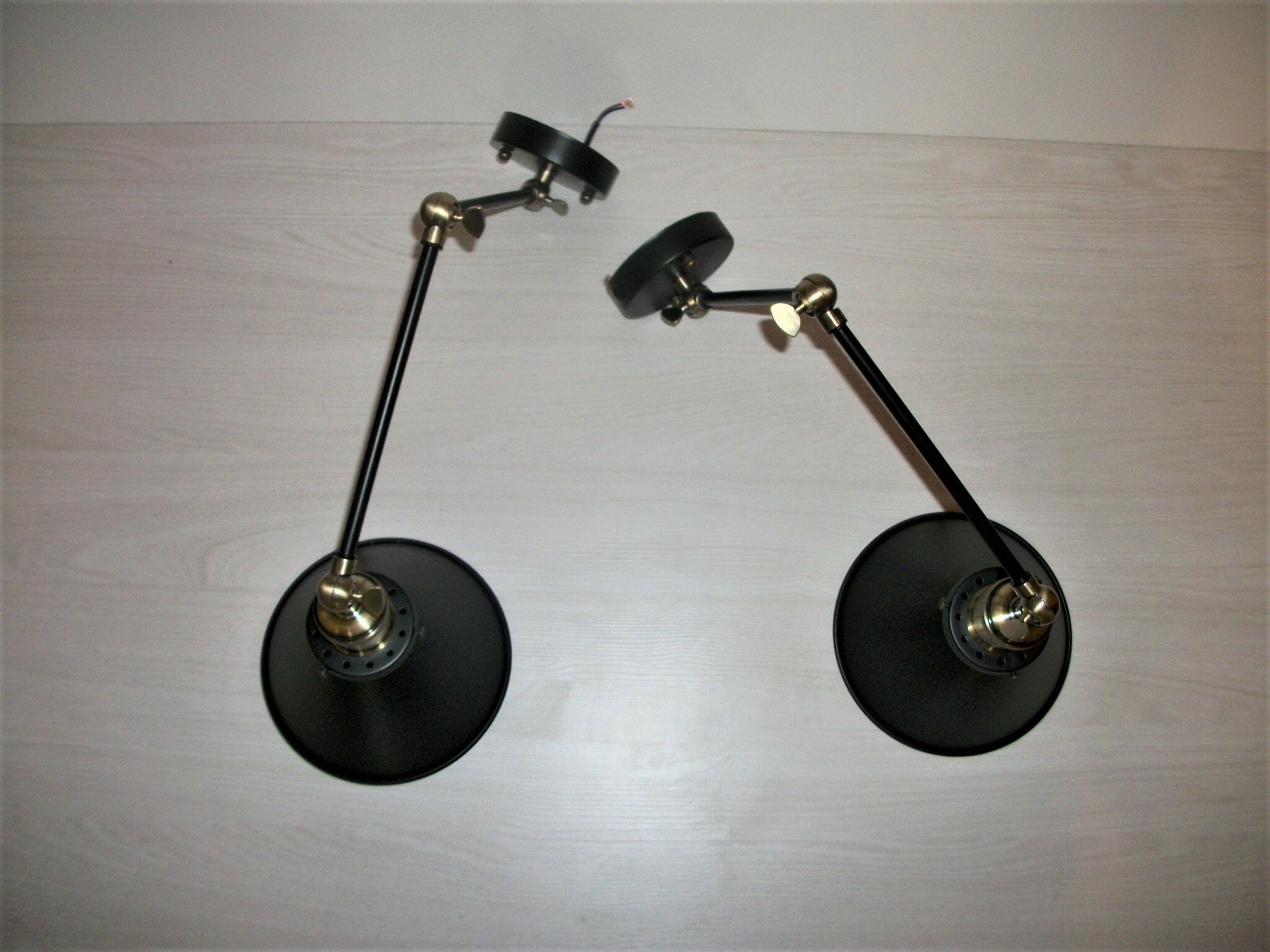 Pair of industrial wall light