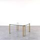 Hollywood Regency Brass and Glass Coffee Table by Peter Ghyczy, 1970s.