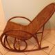 Rocking chair from the 70s in rattan and wicker