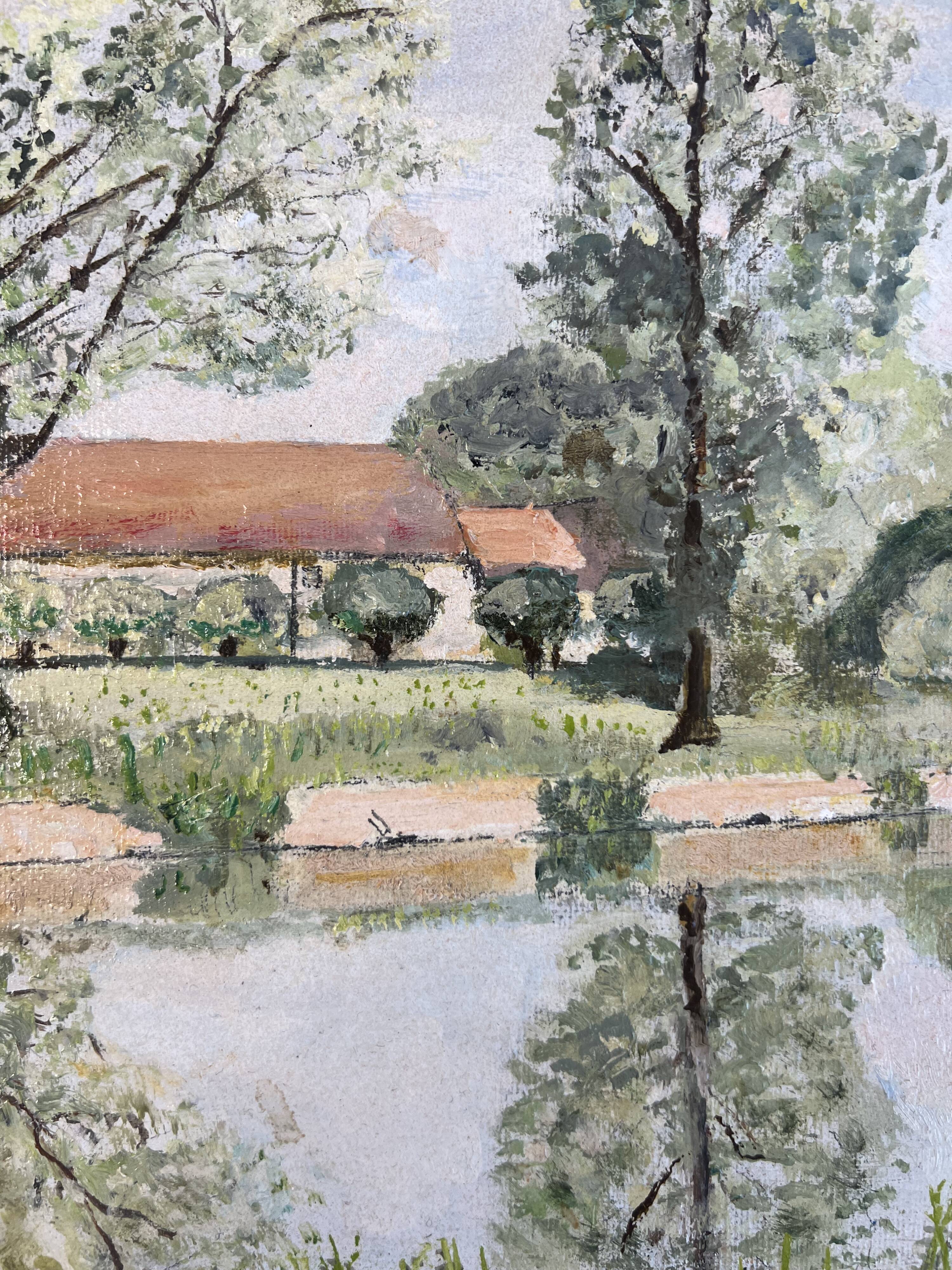 Oil painting on canvas by an artist from the Rhône.