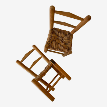 Lot de 2 chaises pour poupée