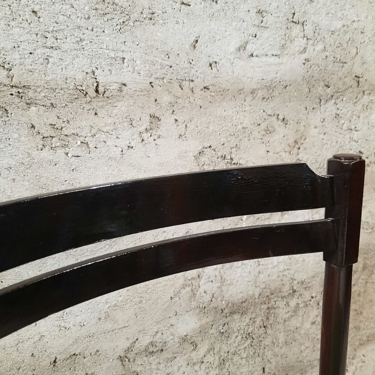 Six 50's chairs - varnished wood