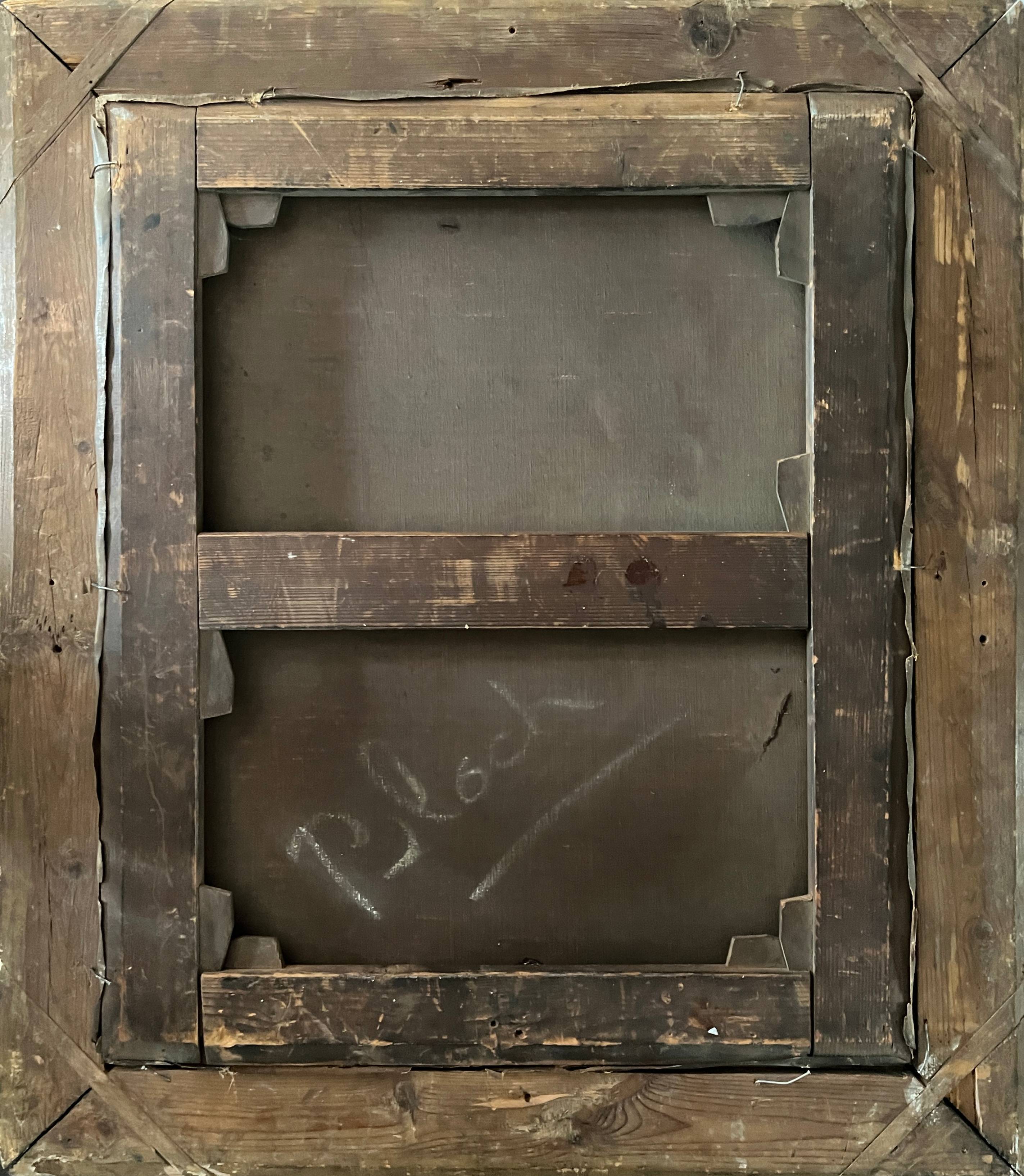 HST painting "Portrait of a young woman with a red bow" 19th century for restoration