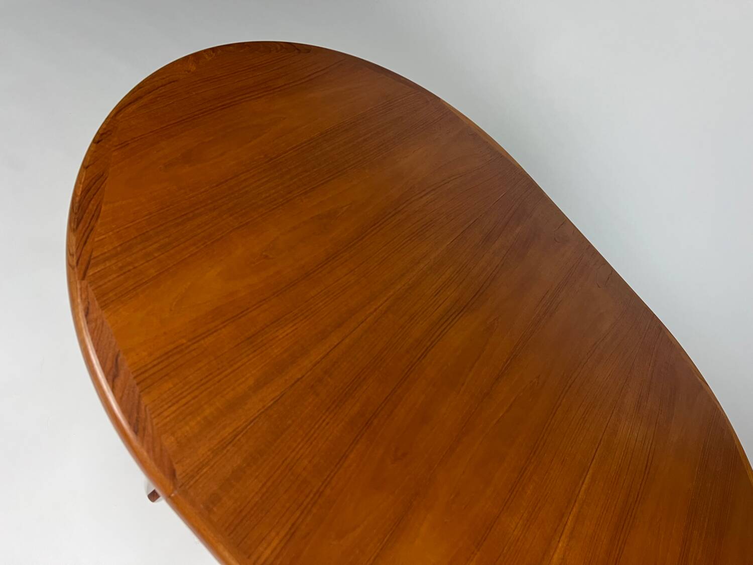 Danish teak round dining table extendable vintage design