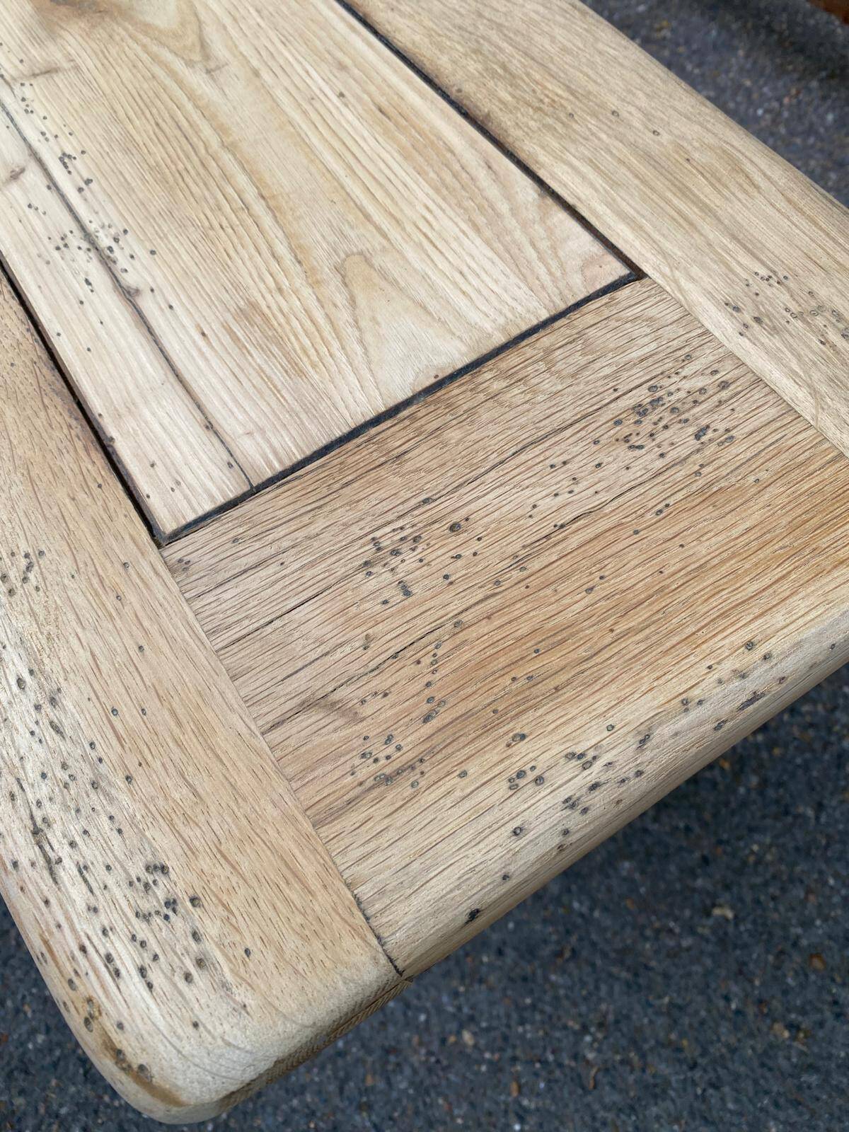 2 stripped farmhouse benches in solid oak 1950 200cm
