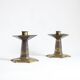Art deco altar candle sticks in brass, 1920s