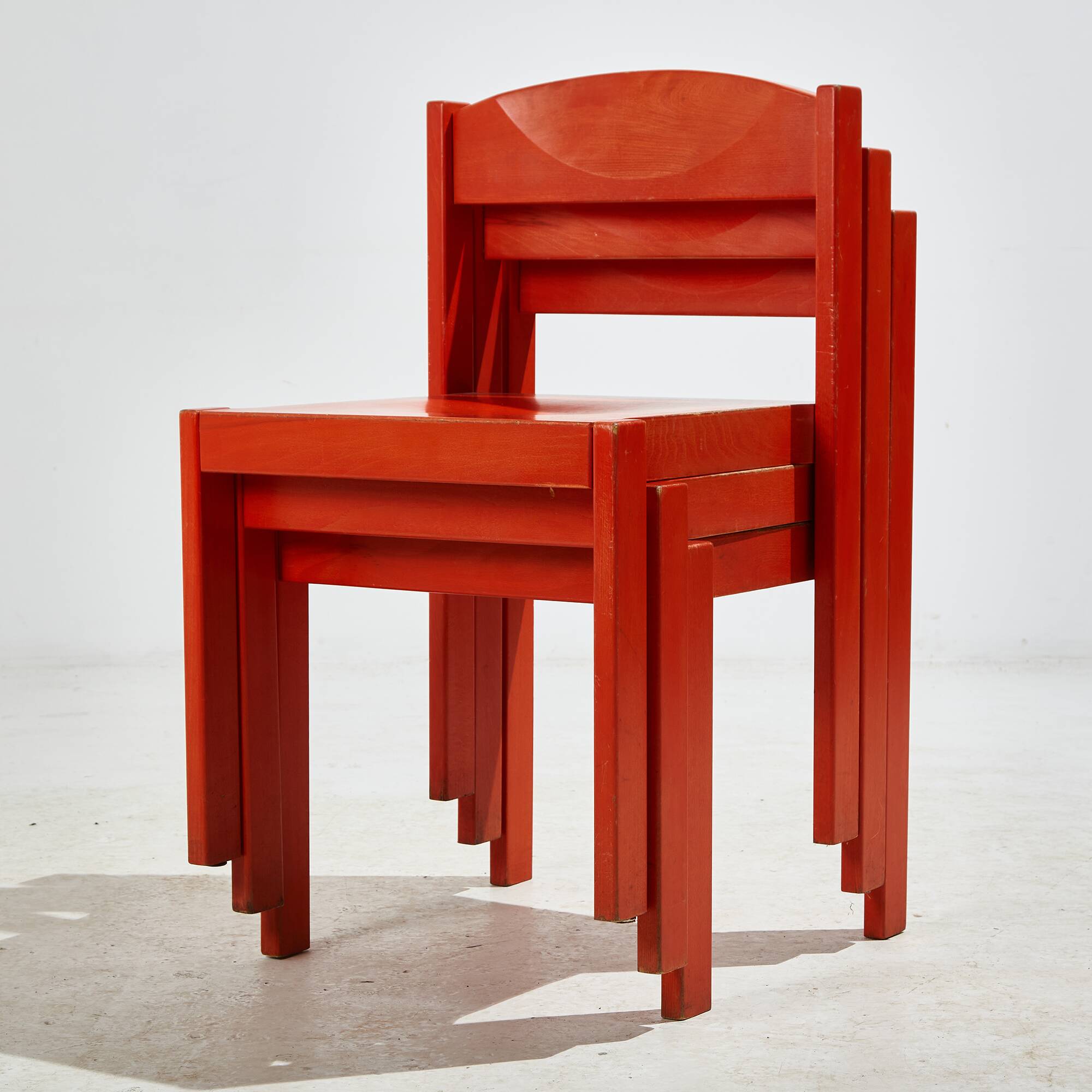 Oak stacking chair, 1970s