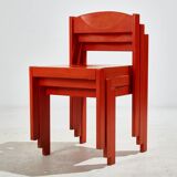 Oak stacking chair, 1970s