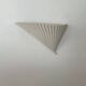 Vintage wall lamp, matte white plaster, France 1980