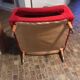 Vintage 1960s/70s armchair in short red velvet