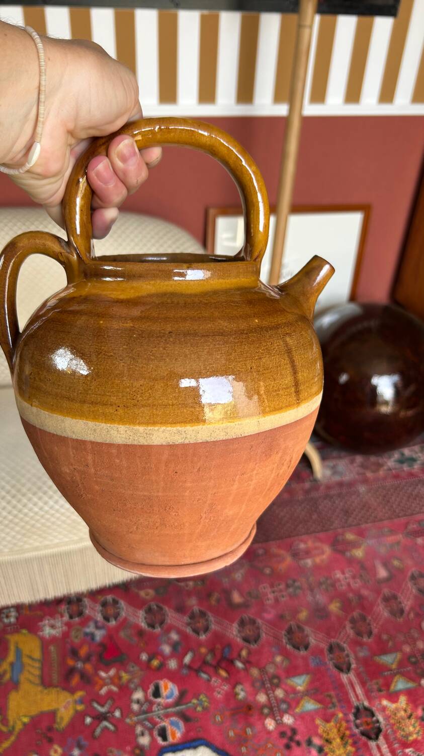Yellow glazed jug